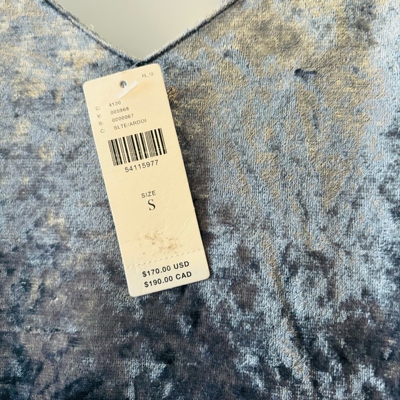 Anthropologie Porridge Tessie Silver Grey Velvet Dress NWT Small - Picture 12 of 13